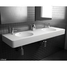Encanto 1400mm Double Bowl Wall Mounted Basin